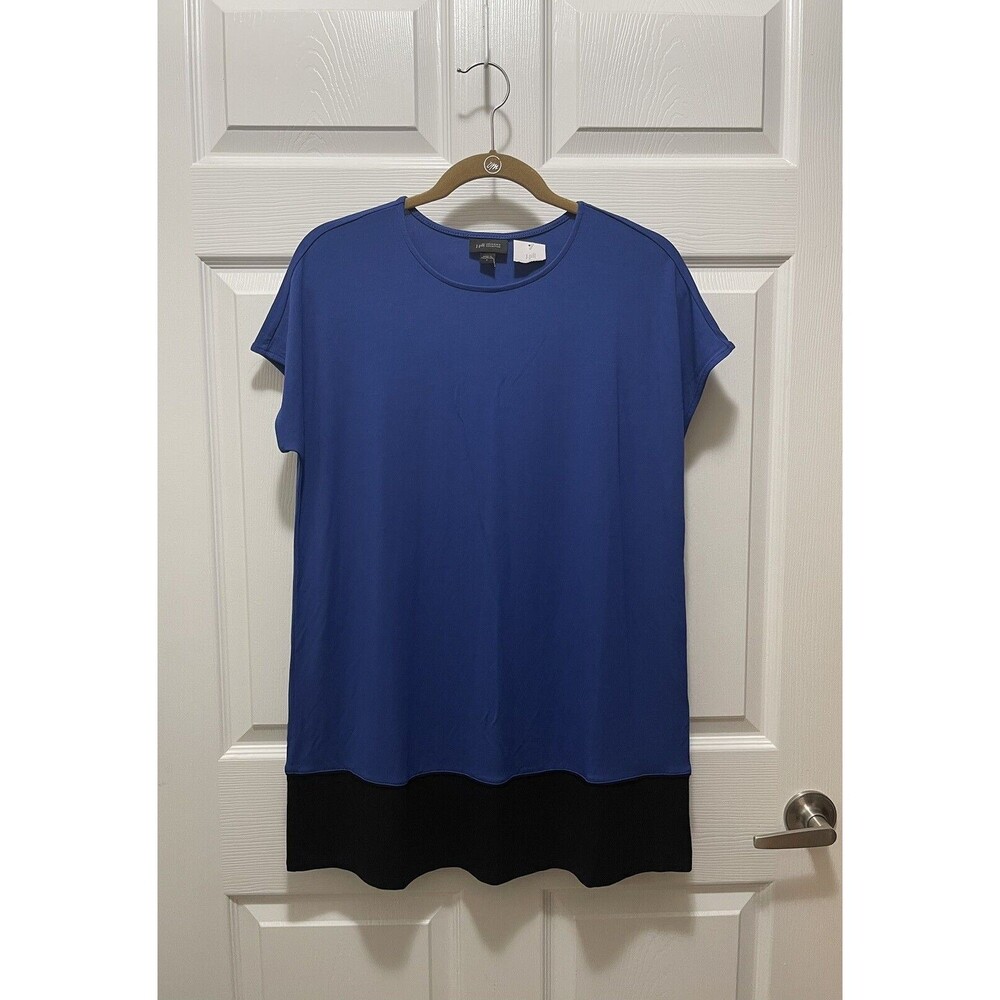 J. Jill Short Sleeve Dress Top Blouse Stretch Colorblock Size S NWT